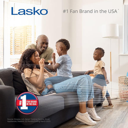 Ventilador de mesa Lasko de 3 velocidades y 12"-Blanco, 1, 2012