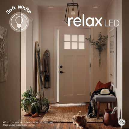 GE Relax LED Light Bulbs, Candle Lights, Soft White, 40 Watts, Clear Decorative B11 Bulbs, Medium Base (8 Pack)