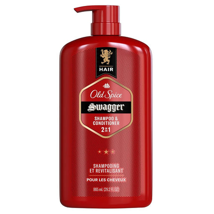 Old Spice Swagger 2-in-1 Shampoo and Conditioner for Men, 29.2 Fl Oz (Pack of 2)