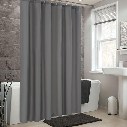 ALYVIA SPRING Extra Long Fabric Shower Curtain or Liner Dark Gray, 72x84