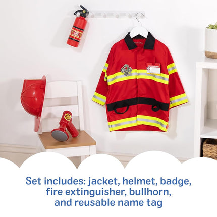 Melissa & Doug Fire Chief Role Play Set | Pretend Play | Kids Costume | 3+ | Gift for Boy or Girl
