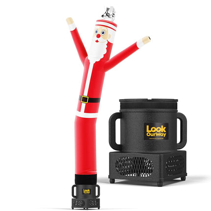 LookOurWay Santa Claus 6-Feet Tall Air Dancers Inflatable Tube Complete Set with 1/4 HP Sky Dancer Blower, 6-Feet, Red