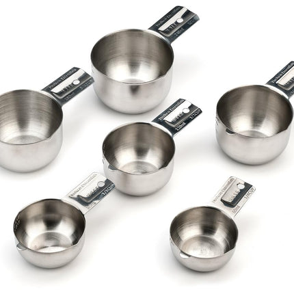 Hudson Essentials Stainless Steel Measuring Cups Set (6 Piece Set)