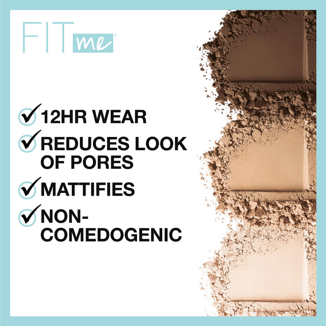 Maybelline New York Fit Me Matte + Polvos compactos sin poros - 310 Sun Beige