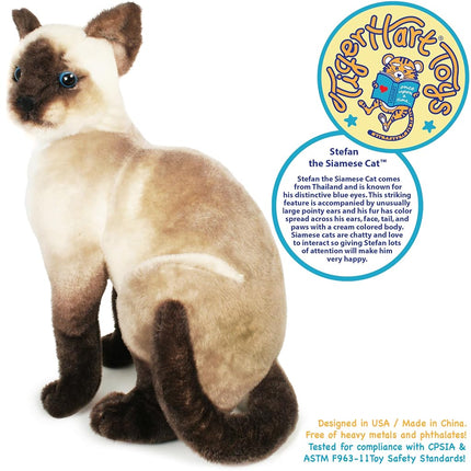 TigerHart Stefan The Siamese Cat - 14 Inch Stuffed Animal Plush