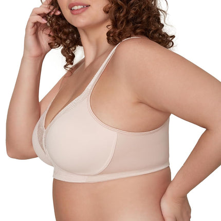 Playtex Women's Wireless Bra, 18 Hour T-Shirt Bras Available, Moisture-Wicking, Full Coverage, Smoothing, Sandshell, 40C