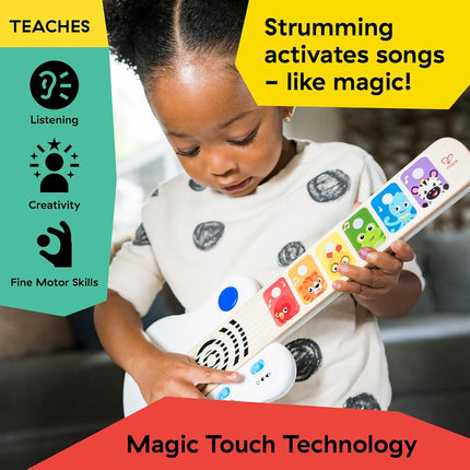 Baby Einstein Strum Along Songs Magic Touch Wooden Musical Light Up Toy Guitar with Whammy Bar, Age 6 Months+