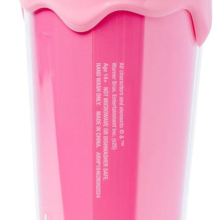 Silver Buffalo Harry Potter Feliz Cumpleaños Harry Vaso con Tapa y Diseño de Goteo 26oz. de Plástico