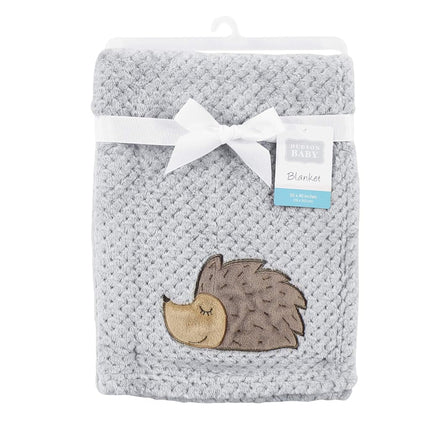 Couverture de bébé en peluche gaufrée unisexe Hudson Baby, Hérisson, Taille unique