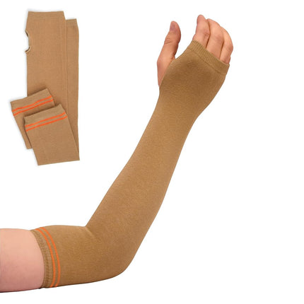 NYOrtho Geri-Sleeves Arm Skin Protectors – Pair of and Washable Protects Sensitive Thin Skin from Tears & Abrasions, Arm - Tan, S (1 Pair)