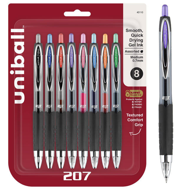 uniball Signo 207 Gel Pen, Retractable, Medium 0.7