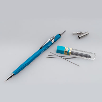 Pentel Sharp Automatic Pencil, 0.7mm, Blue Barrels, 2 Pack (P207BP2-K6)