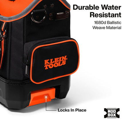 Klein Tools 62202MB MODbox Tool Tote, Part of the MODbox Mobile Workstation, 33 Pockets, Ample Tool Storage, Zipper Pocket for Small Items