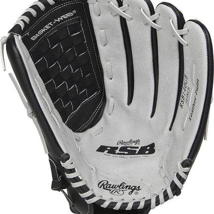 Rawlings | Guante de sóftbol de lanzamiento lento RSB | Lanzamiento con la mano derecha | 14" - Red en forma de cesta