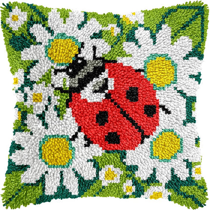 veirousa Ladybug Flowers Latch Hook Kits for Adult