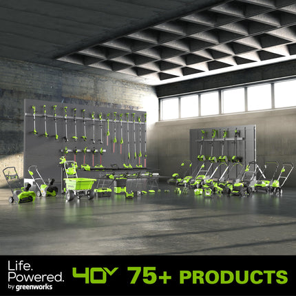 Soplador de Hojas de Mochila Inalámbrico Sin Escobillas Greenworks 40V (165 MPH / 660 CFM / Más de 75 Herramientas Compatibles), Batería de 8.0Ah y Cargador Incluidos, Verde