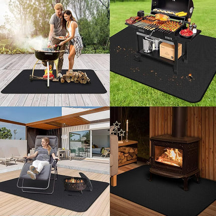 UBeesize Large 65 x 48 inches Under Grill Mat for Outdoor Grill,Double-Sided Fireproof Grill Pad,Indoor Fireplace/Fire Pit Mat,Oil-Proof Waterproof BBQ Protector for Decks and Patios