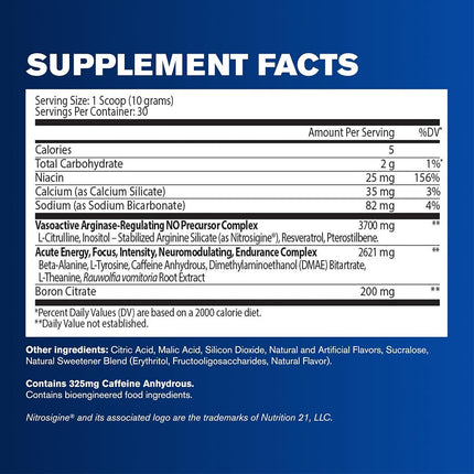 GAT Clinically Tested Nitraflex, Testosterone Enhancing Pre Workout, Blue Raspberry,300 Gram
