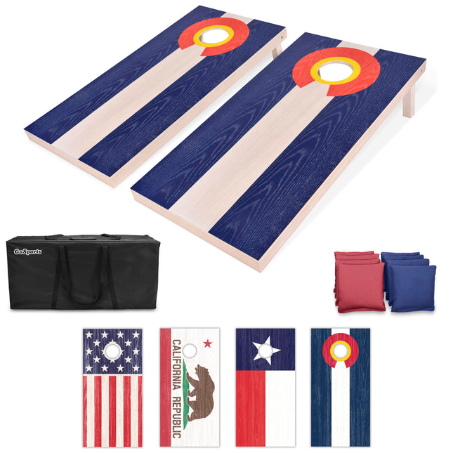 GoSports Colorado Regulation Size Solid Wood Cornh