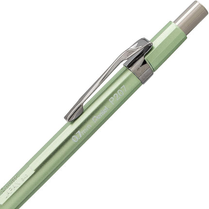 Pentel Sharp Mechanical Pencil (0.7mm) Metallic Barrels, Assorted Barrel Colors, 2-Pk (P207MBP2)