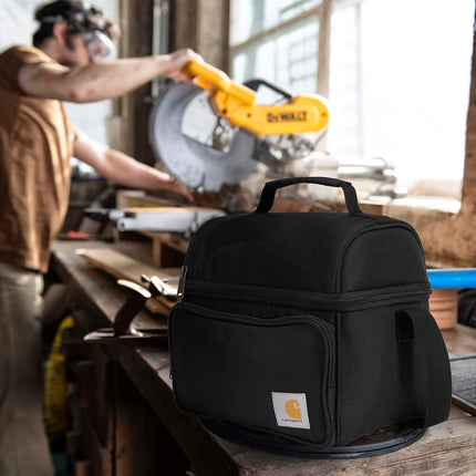 Carhartt Men's Insulated 12 Can Two Compartment Lunch Cooler, Black, OS