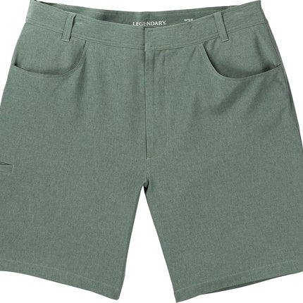 Legendary Whitetails Men's Water Activated Fish Print 9 Inch Inseam Boardshort, Blue Spruce, 32