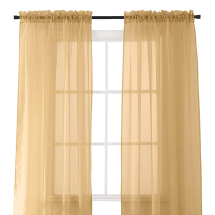 Elegant Comfort 2-Piece Sheer Panel with 2inch Rod