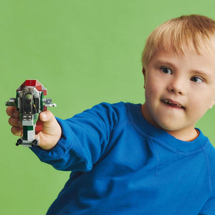 LEGO Star Wars Boba Fett's Starship Microfighter, Buildable Toy Vehicle with Adjustable Wings and Flick Shooters, The Mandalorian Set for Kids 75344