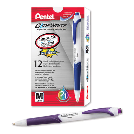 Pentel GlideWrite Ballpoint Pen with TechniFlo Ink