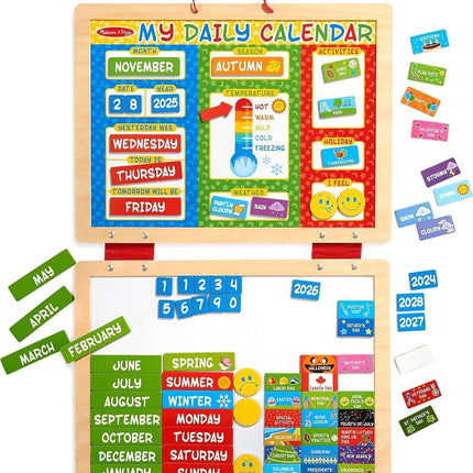Melissa & Doug My Magnetic Daily Calendar, Seasonal & Religious (Daily Magnetic Calendar, Fabric-Hinged Dry-Erase Boards, 30.48 cm H x 40.005 cm W x 2.54 cm L)
