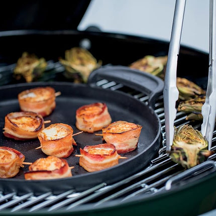 Weber Cast Iron Griddle for Gourmet BBQ System - Even Heat Distribution, Optimal for Fish, Vegetables and Pan-Fried Dishes – Black (7421)