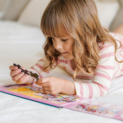 Melissa & Doug Take-Along Magnetic Jigsaw Puzzles Travel Toy � Princesses (2 15-Piece Puzzles)