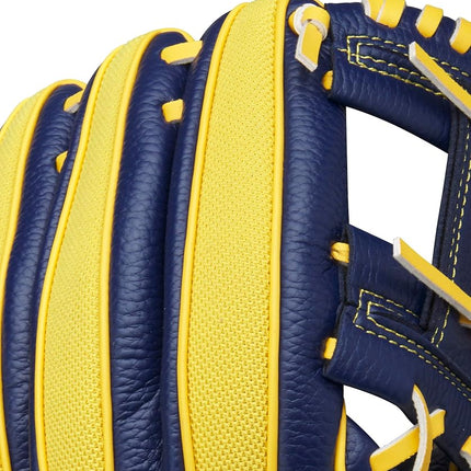 Wilson 2024 A200™ EZ Catch™ Savannah Bananas 10” T-Ball Glove - Right Hand Throw,Navy/Yellow