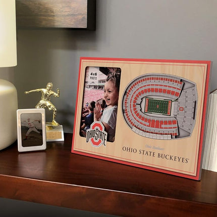 YouTheFan NCAA Ohio State Buckeyes 3D StadiumView Picture Frame - Ohio Stadium