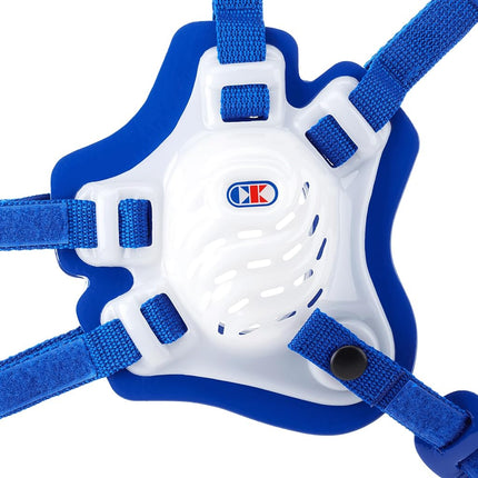 Translucent and double Royal Blue Cliff Keen F5 Tornado 4-Strap Stock Head Gear