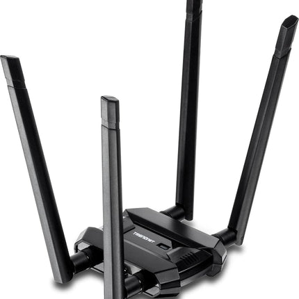 TRENDnet AC1900 High Power Dual Band Wireless USB Adapter, Extend Wi-Fi Coverage, High Gain Antennas, Stream 4K HD Video, USB 3.0 Type A, Windows/Mac OS Compatible, TEW-809UB