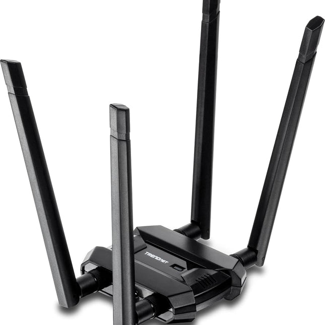 TRENDnet AC1900 High Power Dual Band Wireless USB Adapter, Extend Wi-Fi Coverage, High Gain Antennas, Stream 4K HD Video, USB 3.0 Type A, Windows/Mac OS Compatible, TEW-809UB