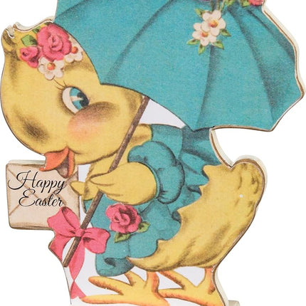 Primitives by Kathy Easter Decorations — Set of 5 Wooden Retro Easter Stand-Ups — 4.5"