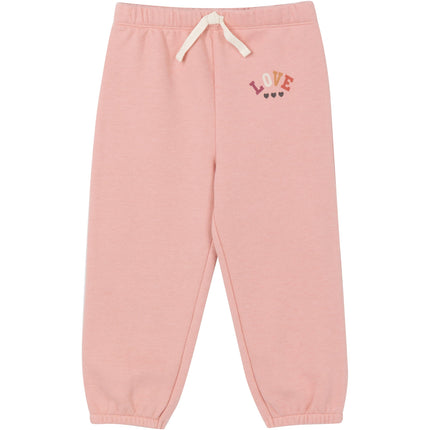 Gerber Baby Girls Toddler 2-Piece Fleece Sweatshirt and Jogger Set, Peach, 18 Months, Peach, 18 Months