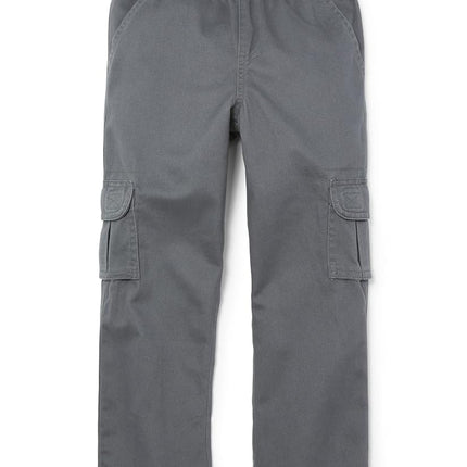 The Children's Place Pantalon cargo chino à enfiler uniforme pour garçons, Noir, 4 ans Coupe athlétique