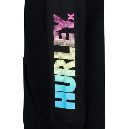 Hurley Boys' One and Only Pullover Hoodie, Black/Multi, 3T