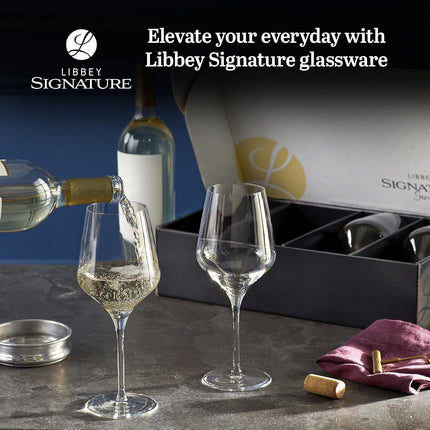 Juego de regalo de 4 copas de vino multiusos Libbey Signature Greenwich, 473 ml