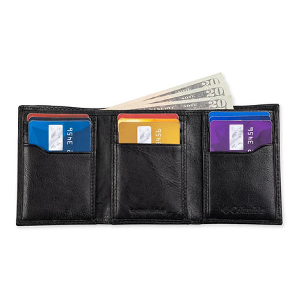 Columbia Men's RFID Trifold Wallet, Black Zipper, No Size, Trifold Rfid Security Men's Wallet