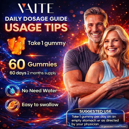 VAITE Lycopene Supplements for Men & Women 75mg Gummies - Antioxidant | General Wellness | Supports Skin & Vision | Daily Vitality | Plant-Based, Sugar-Free, 60 Vegan Gummy Chews, Non-GMO, Chewables
