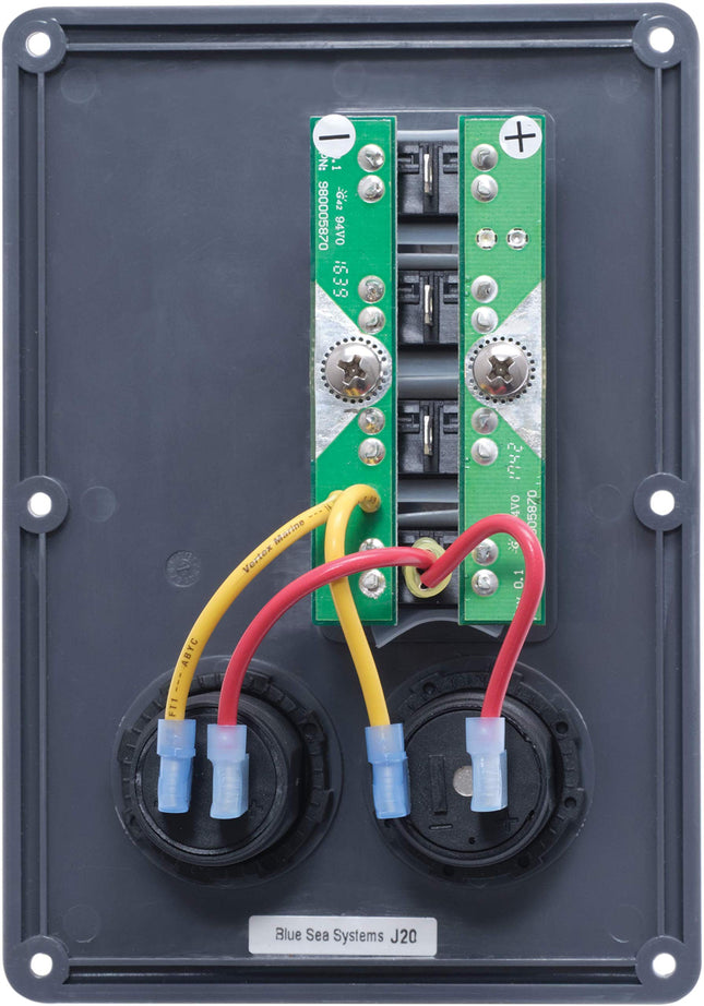 Blue Sea Systems 4321 Circuit Breaker Switch Panel, Black, Gray