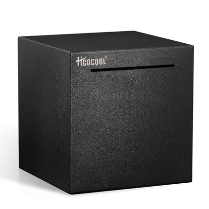 Hicocool Stainless Steel Piggy Bank for Adults Must Break Open, Black 4.72"