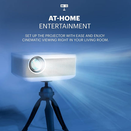 KODAK FLIK X10 Full HD Multimedia Projector Kit | 1080p Mini Compact Portable Home Theater System Bundle with 100� Projection Screen, Remote Control, Tripod Stand, HDMI Cable, Hooks & Carry Case