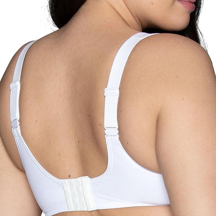 Vanity Fair High Impact Sports Bras for Women, Breathable, Moisture Wicking, Non Padded Cups Up to DDD, White, 42C