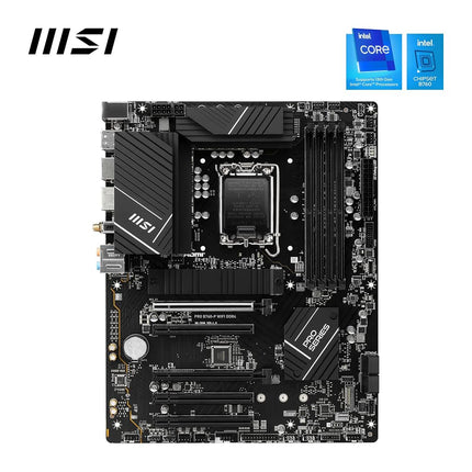 MSI PRO B760-P WIFI DDR4 Motherboard, ATX - Supports Intel 14th, 13th & 12th Gen Core Processors, LGA 1700 - DDR4 Memory Boost 5333+MHz/OC, PCIe 4.0 x16 Slots, M.2 Gen4 Slots, 2.5G LAN, Wi-Fi 6E