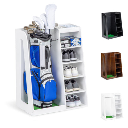 GoSports Premium Wooden Golf Bag Organizer and Sto